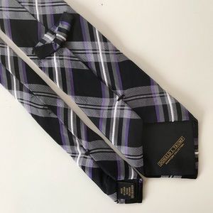 Donald J. Trump Signature Black Plaid Mens Tie
